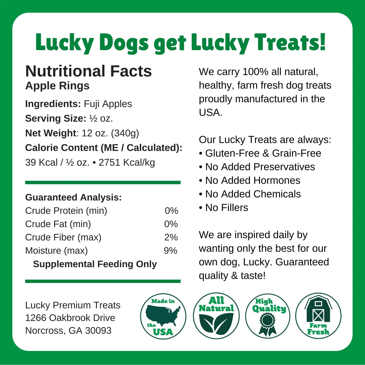 Apple Rings Dog Treats - Bulk per lb