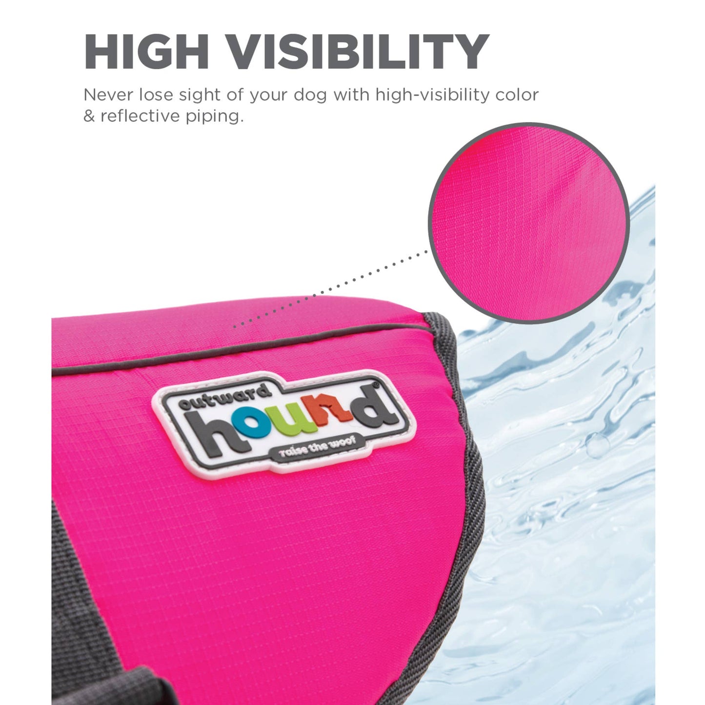 Outward Hound Granby Splash Life Jacket Pink Small