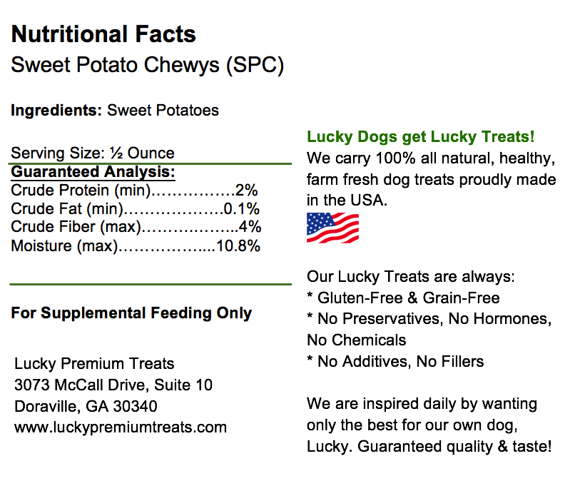 Sweet Potato Chewys - Bulk per lb